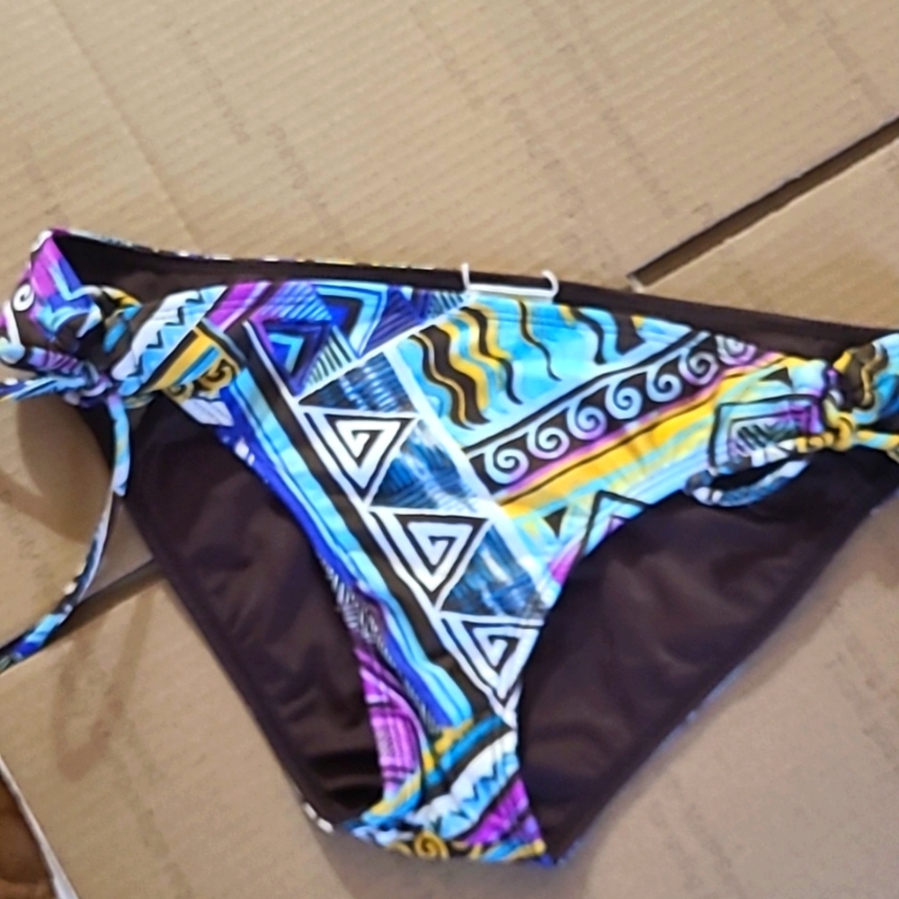 Raisins Swimwear Multi Greek Key Bikini Bottom NWT
